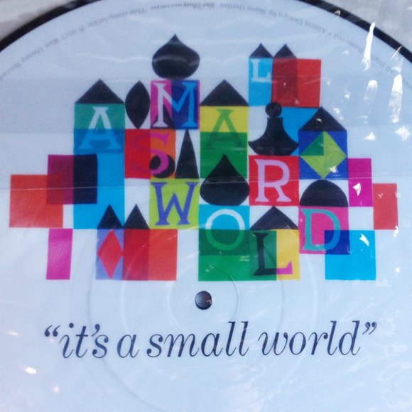 Disney Parks it's a small world Vinyl Record Picture Disc Attraction Soundtrack - Picture 4 of 9